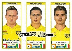 Sticker Lorenzo Dickmann / Salvatore Esposito / Jacopo Segre - Calciatori 2019-2020 n. 616 - Panini