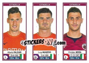 Sticker Alberto Paleari / Luca Maniero / Christian Mora - Calciatori 2019-2020 - Panini