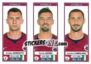Sticker Amedeo Benedetti / Davide Adorni / Agostino Camigliano - Calciatori 2019-2020 n. 622 - Panini