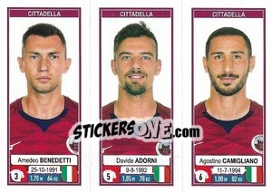 Figurina Amedeo Benedetti / Davide Adorni / Agostino Camigliano - Calciatori 2019-2020 - Panini