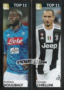 Sticker Kalidou Koulibaly / Giorgio Chiellini - Calciatori 2019-2020 n. 803 - Panini