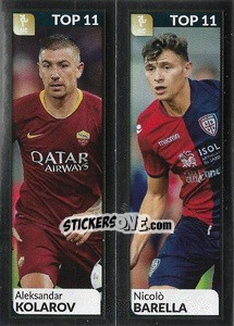 Sticker Aleksandar Kolarov - Nicolò Barella - Calciatori 2019-2020 n. 804 - Panini