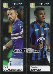 Sticker Fabio Quagliarella / Duván Zapata - Calciatori 2019-2020 n. 806 - Panini