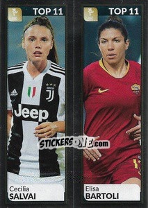 Sticker Cecilia Salvai / Elisa Bartoli - Calciatori 2019-2020 n. 809 - Panini