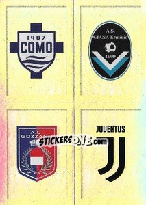 Cromo Scudetto Como - Giana - Gozzano - Juventus U23