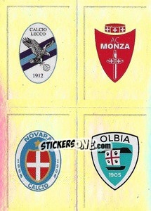 Cromo Scudetto Lecco - Monza - Novara - Olbia