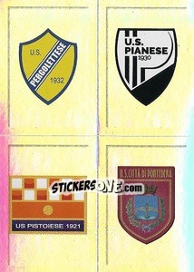 Figurina Scudetto Pergolettese - Pianese - Pistoiese - Pontedera - Calciatori 2019-2020 - Panini