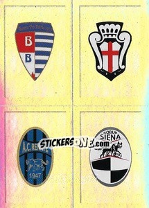 Cromo Scudetto Pro Patria - Pro Vercelli - Renate - Robur Siena