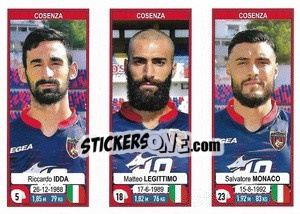 Cromo Riccardo Idda / Matteo Legittimo / Salvatore Monaco - Calciatori 2019-2020 - Panini