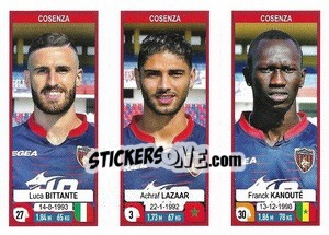 Figurina Luca Bittante / Achraf Lazaar / Franck Kanouté - Calciatori 2019-2020 - Panini