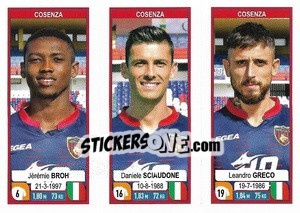 Figurina Jérémie Broh / Daniele Sciaudone / Leandro Greco - Calciatori 2019-2020 - Panini