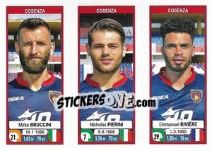 Sticker Mirko Bruccini / Nicholas Pierini / Emmanuel Rivière - Calciatori 2019-2020 n. 633 - Panini