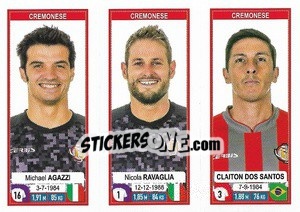 Figurina Michael Agazzi / Nicola Ravaglia / Claiton Dos Santos - Calciatori 2019-2020 - Panini