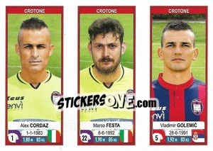 Cromo Alex Cordaz / Marco Festa / Vladimir Golemic - Calciatori 2019-2020 n. 644 - Panini