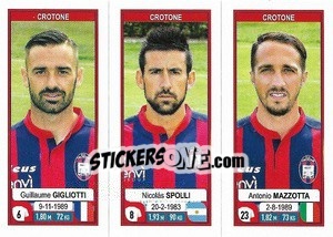 Figurina Guillaume Gigliotti / Nicolás Spolli / Antonio Mazzotta - Calciatori 2019-2020 - Panini