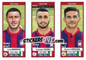 Sticker Luca Marrone / Giuseppe Cuomo / Giovanni Crociata - Calciatori 2019-2020 - Panini