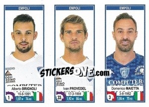 Figurina Alberto Brignoli / Ivan Provedel / Domenico Maietta - Calciatori 2019-2020 - Panini