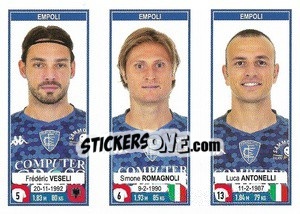 Sticker Frédéric Veseli / Simone Romagnoli / Luca Antonelli - Calciatori 2019-2020 n. 652 - Panini