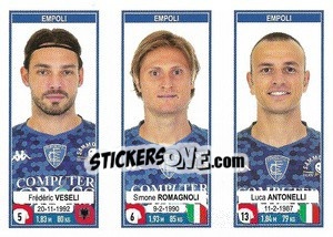 Cromo Frédéric Veseli / Simone Romagnoli / Luca Antonelli