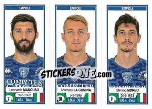 Sticker Leonardo Mancuso / Antonino La Gumina / Stefano Moreo - Calciatori 2019-2020 n. 656 - Panini