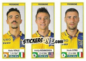 Sticker Mattia Vitale / Andrija Novakovich / Nicola Citro - Calciatori 2019-2020 n. 663 - Panini