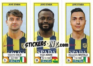 Sticker Giacomo Calò - Bright Addae - Alessandro Mastalli - Calciatori 2019-2020 - Panini