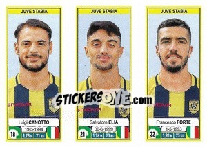 Cromo Luigi Canotto / Salvatore Elia / Francesco Forte - Calciatori 2019-2020 - Panini