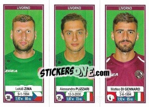 Sticker Lukáš Zima / Alessandro Plizzari / Matteo Di Gennaro - Calciatori 2019-2020 - Panini