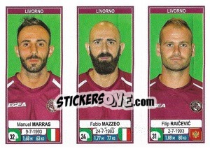 Sticker Manuel Marras / Fabio Mazzeo / Filip Raicevic - Calciatori 2019-2020 n. 679 - Panini