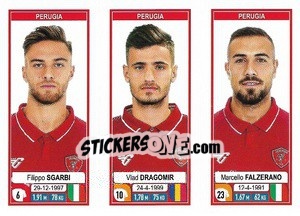 Cromo Filippo Sgarbi / Vlad Dragomir / Marcello Falzerano - Calciatori 2019-2020 - Panini