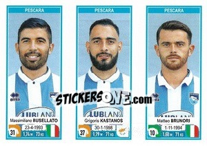 Sticker Massimiliano Busellato / Grigoris Kastanos / Matteo Brunori - Calciatori 2019-2020 - Panini