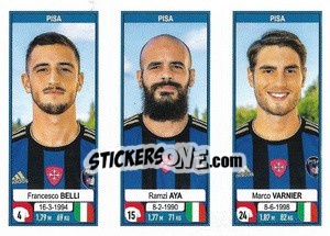 Sticker Francesco Belli / Ramzi Aya / Marco Varnier - Calciatori 2019-2020 n. 697 - Panini