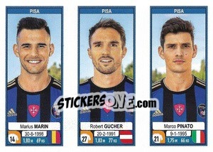 Sticker Marius Marin / Robert Gucher / Marco Pinato - Calciatori 2019-2020 n. 699 - Panini