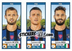 Sticker Alessandro De Vitis / Francesco Lisi / Nicholas Siega - Calciatori 2019-2020 n. 700 - Panini