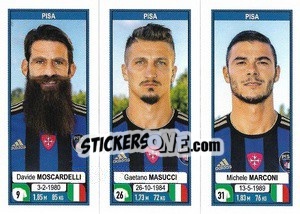 Sticker Davide Moscardelli / Gaetano Masucci / Michele Marconi - Calciatori 2019-2020 - Panini
