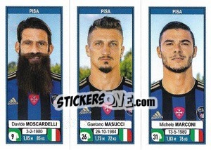 Sticker Davide Moscardelli / Gaetano Masucci / Michele Marconi - Calciatori 2019-2020 n. 701 - Panini