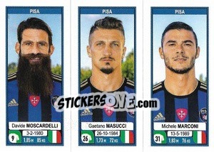 Cromo Davide Moscardelli / Gaetano Masucci / Michele Marconi - Calciatori 2019-2020 - Panini