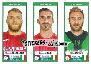 Sticker Michele Di Gregorio / Giacomo Bindi / Mirko Stefani - Calciatori 2019-2020 n. 704 - Panini