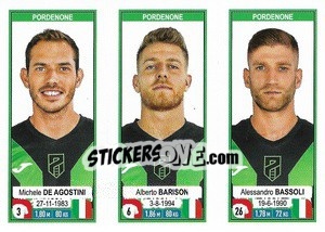 Figurina Michele De Agostini / Alberto Barison / Alessandro Bassoli - Calciatori 2019-2020 - Panini