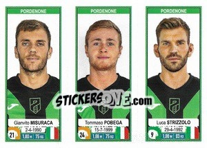 Sticker Gianvito Misuraca / Tommaso Pobega / Luca Strizzolo - Calciatori 2019-2020 - Panini