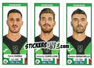 Sticker Patrick Ciurria / Leonardo Candellone / Gaetano Monachello - Calciatori 2019-2020 n. 709 - Panini