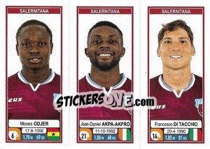 Cromo Moses Odjer / Jean-Daniel Akpa-Akpro / Francesco Di Tacchio - Calciatori 2019-2020 - Panini