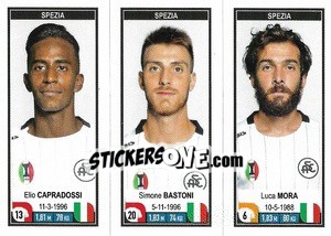 Sticker Elio Capradossi / Simone Bastoni / Luca Mora - Calciatori 2019-2020 - Panini