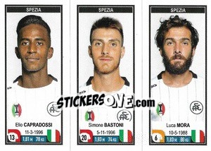 Sticker Elio Capradossi / Simone Bastoni / Luca Mora - Calciatori 2019-2020 n. 721 - Panini