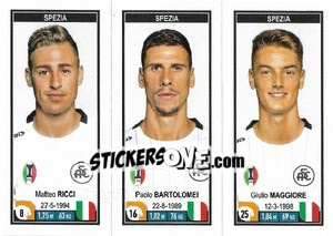 Sticker Matteo Ricci / Paolo Bartolomei / Giulio Maggiore - Calciatori 2019-2020 - Panini