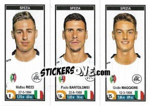 Sticker Matteo Ricci / Paolo Bartolomei / Giulio Maggiore - Calciatori 2019-2020 n. 722 - Panini
