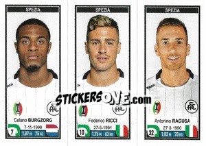 Cromo Delano Burgzorg / Federico Ricci / Antonino Ragusa - Calciatori 2019-2020 - Panini