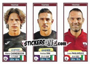 Sticker Marco Carnesecchi / Andrea Dini / Luca Pagliarulo - Calciatori 2019-2020 n. 726 - Panini