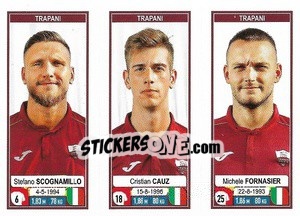 Sticker Stefano Scognamillo / Cristian Cauz / Michele Fornasier - Calciatori 2019-2020 n. 727 - Panini