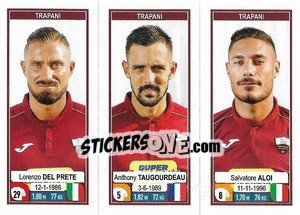 Figurina Lorenzo Del Prete / Anthony Taugourdeau / Salvatore Aloi - Calciatori 2019-2020 - Panini